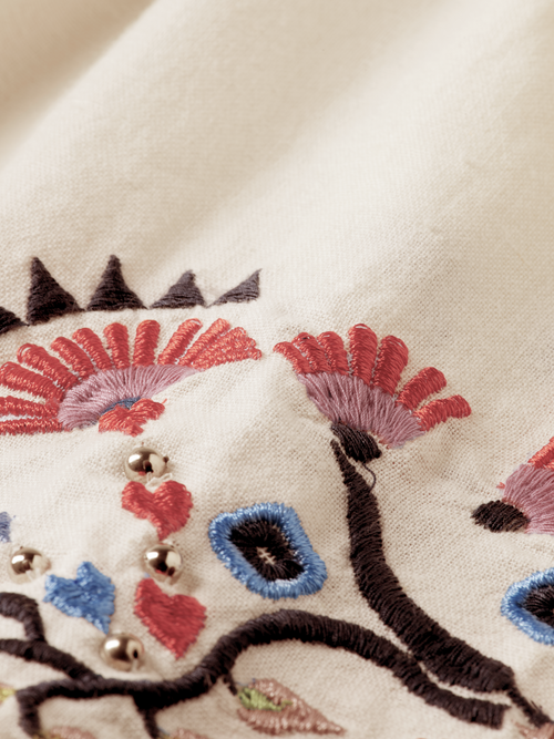 Embroidered maxi skirt