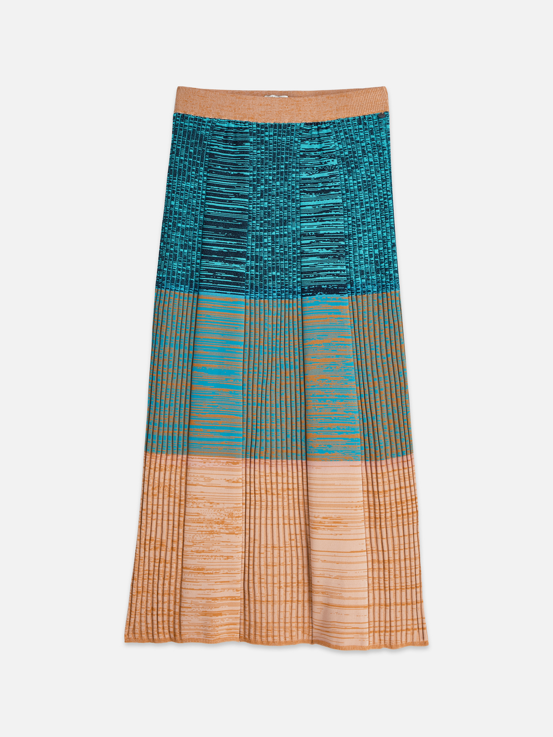 Maxi ribbed knitted skirt