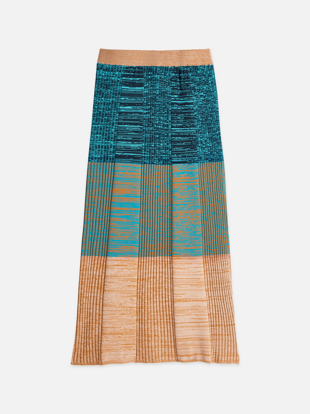 Maxi ribbed knitted skirt