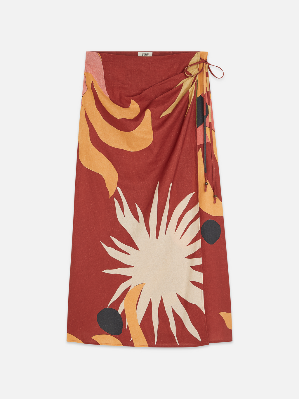 Linen wrap skirt