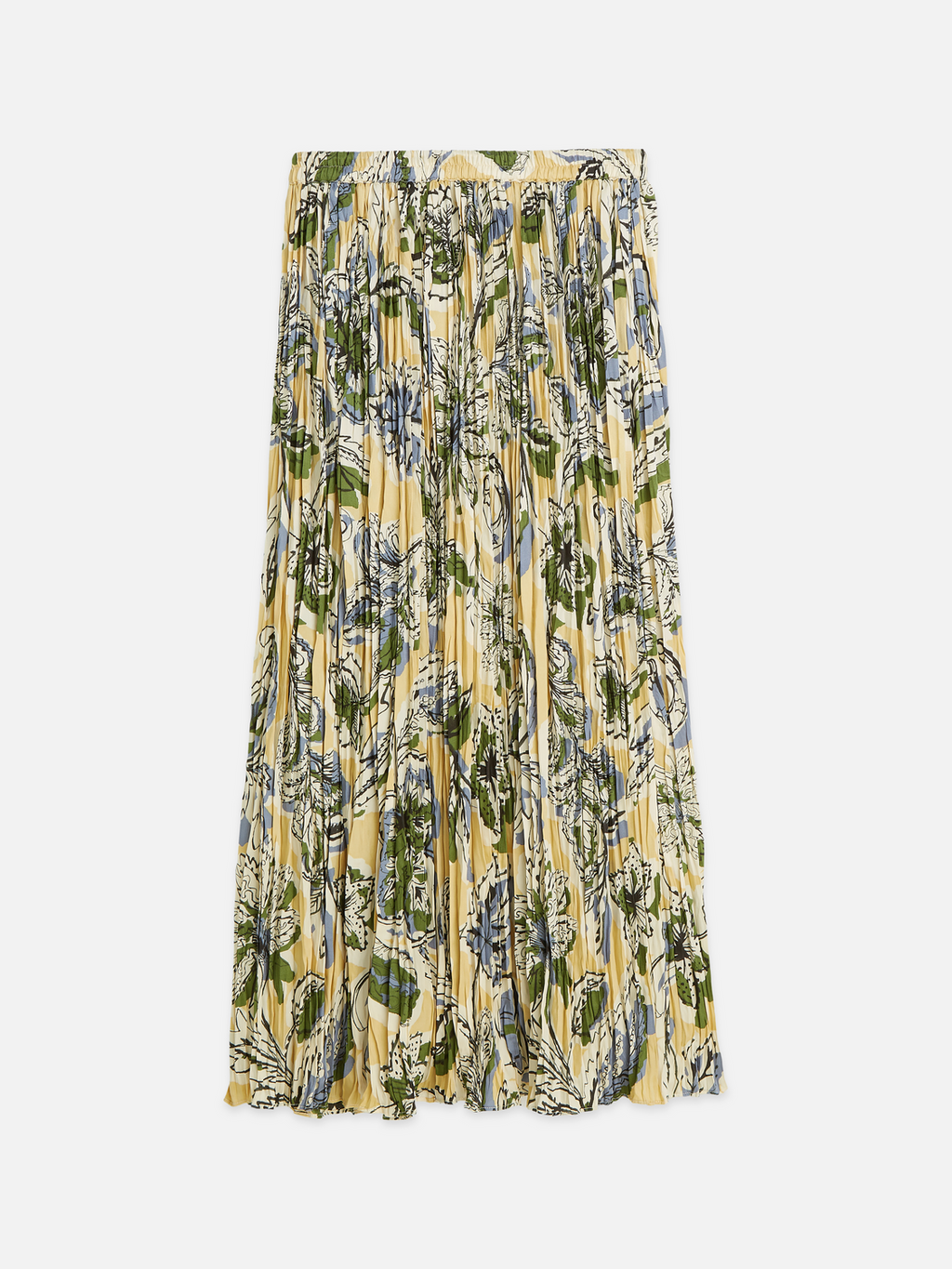 Printed pleat skirt