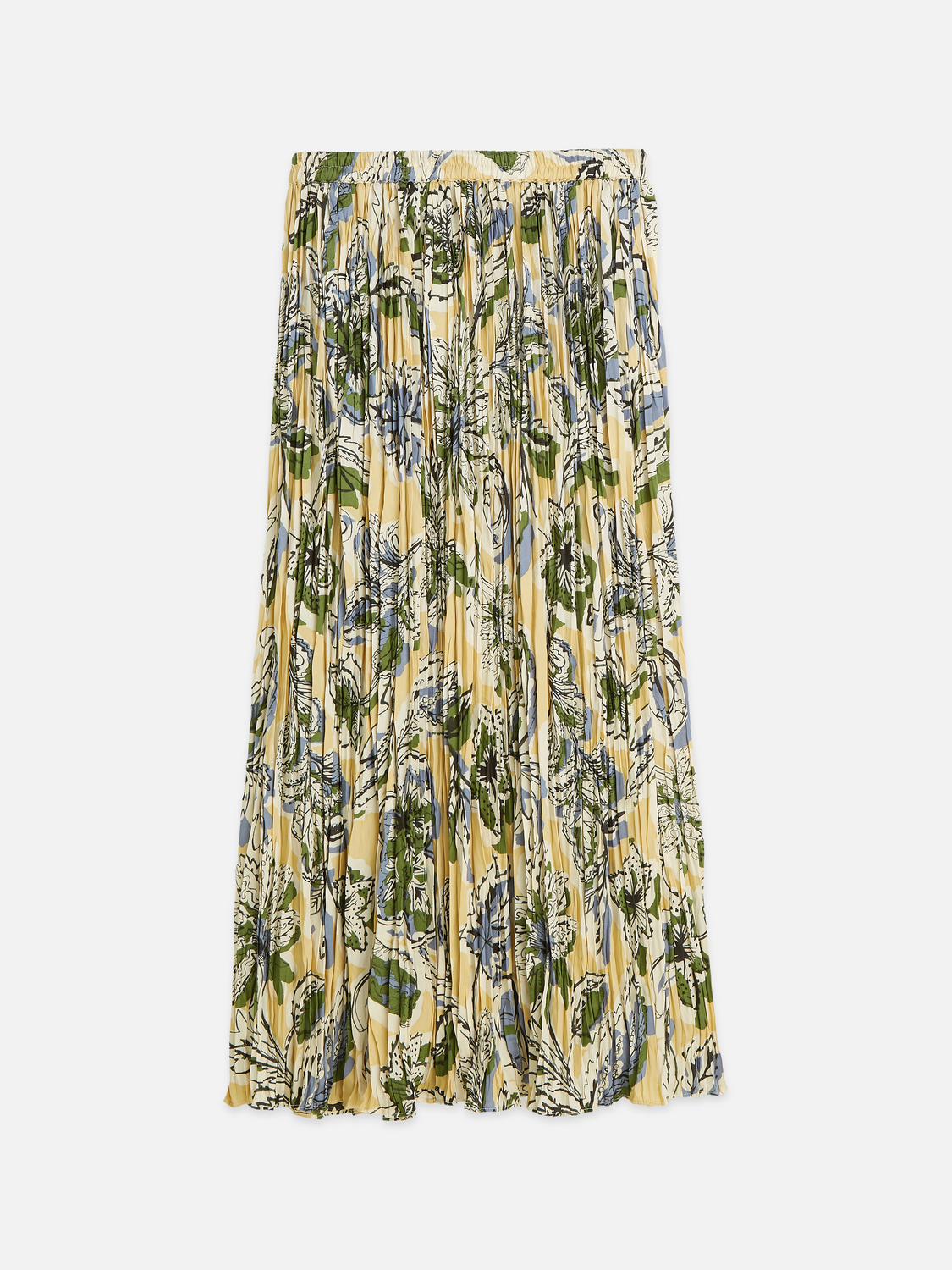 Printed pleat skirt