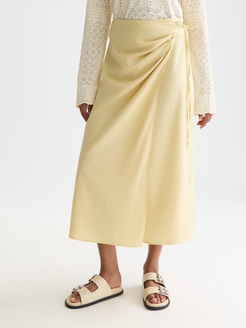 Linen wrap skirt