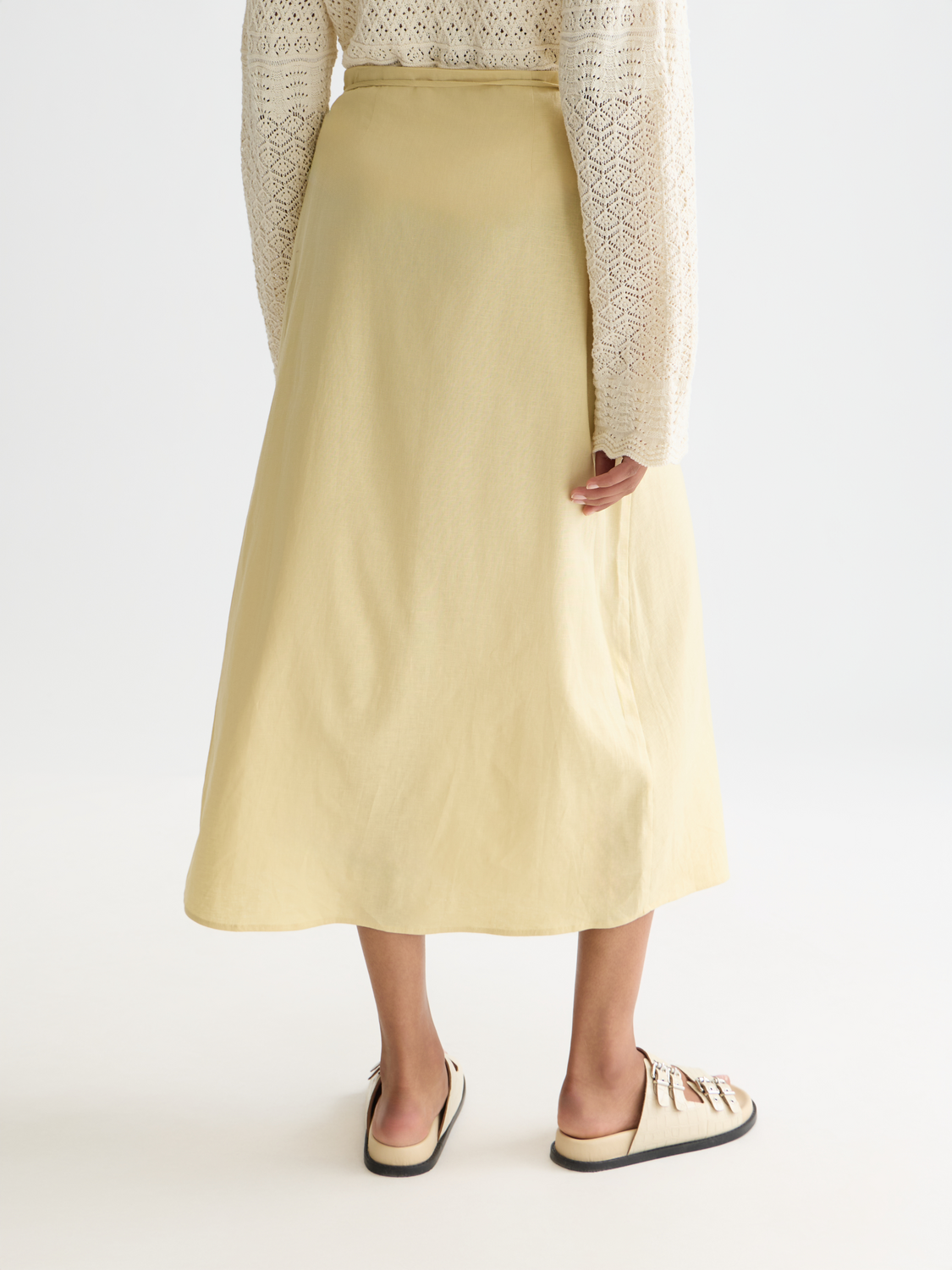 Linen wrap skirt