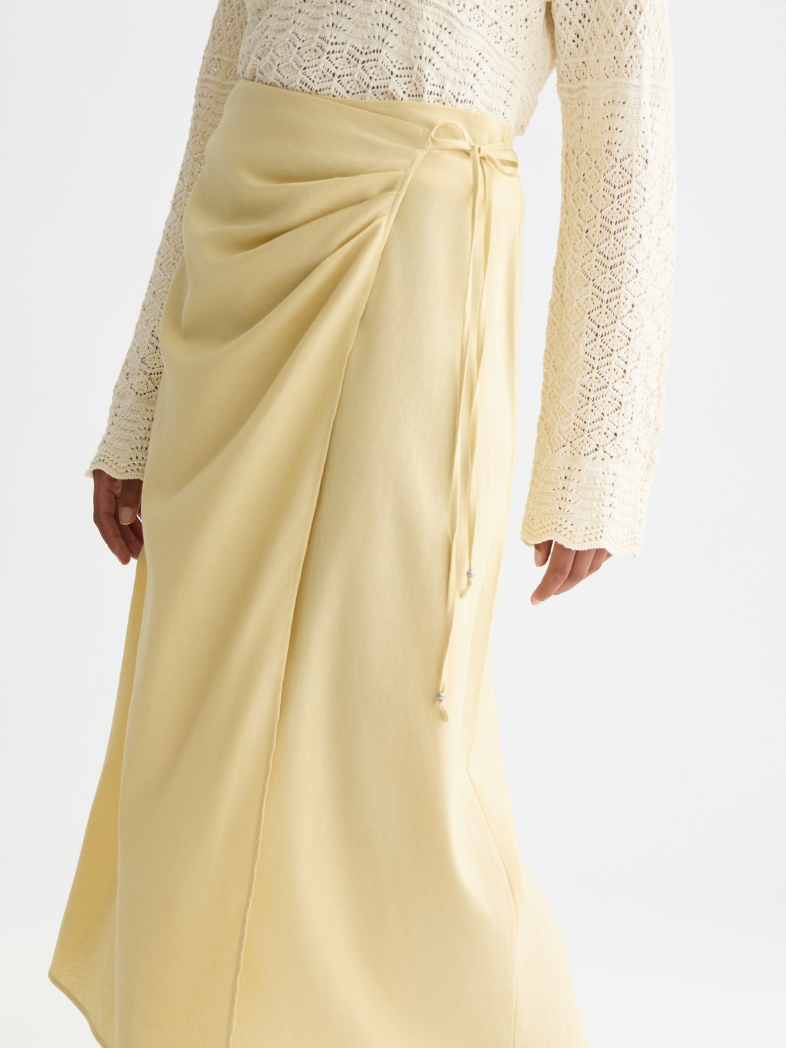 Linen wrap skirt