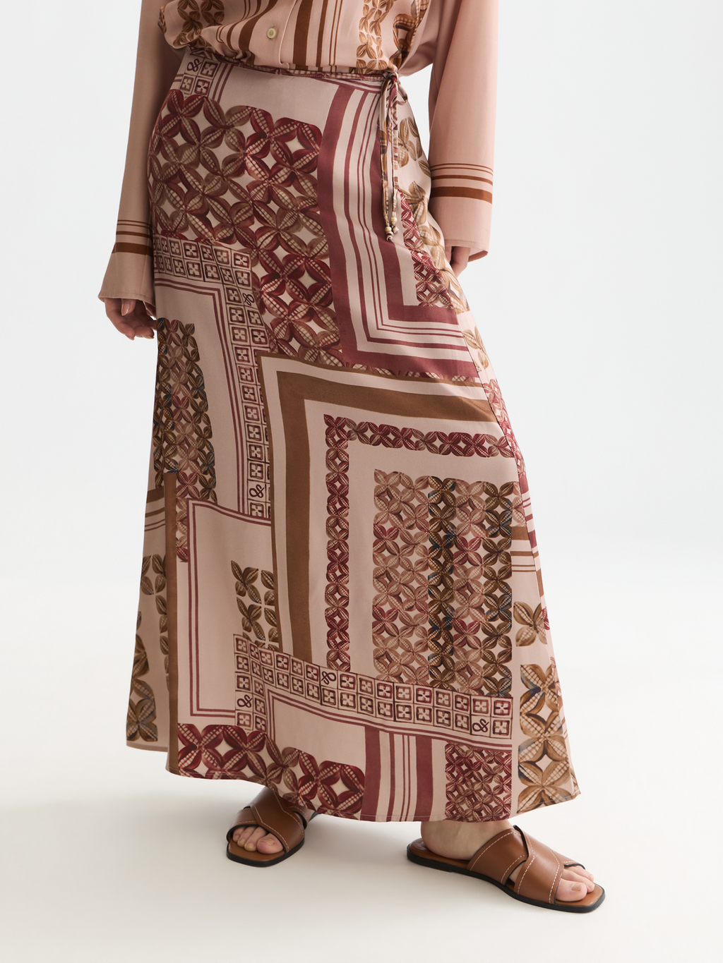 Printed ankle length skirt