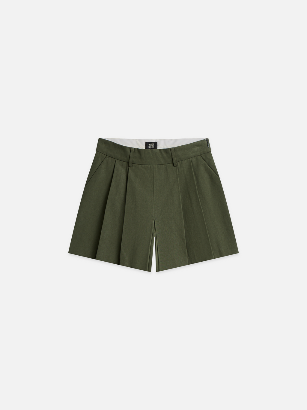 Lyocell-Cotton Gabardine Mini Skort