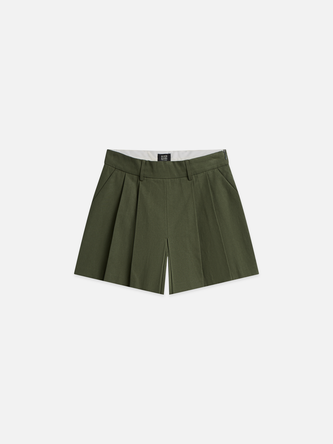 Lyocell-Cotton Gabardine Mini Skort