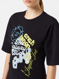 Artwork jersey t-shirt dress