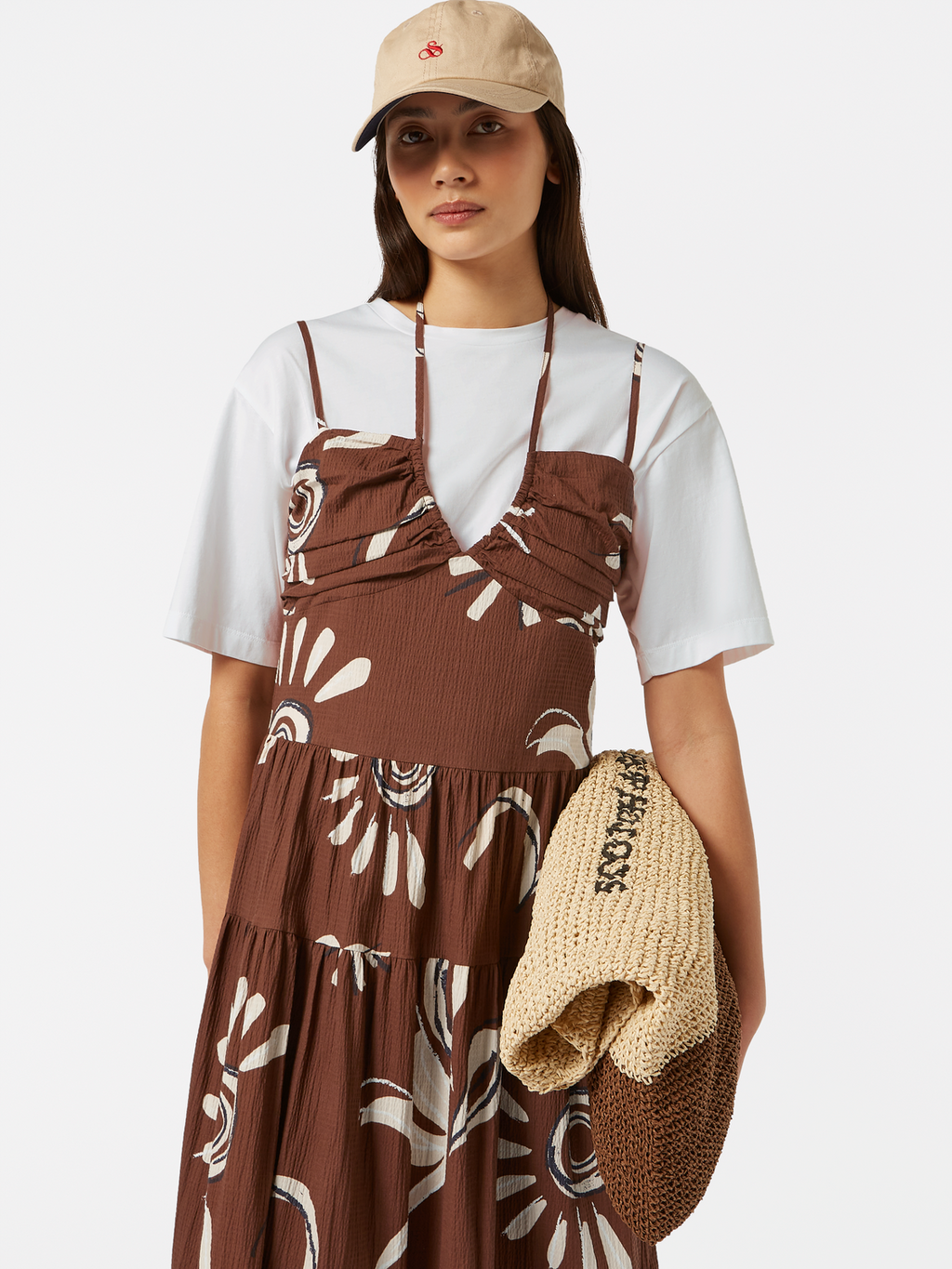seersucker midi dress