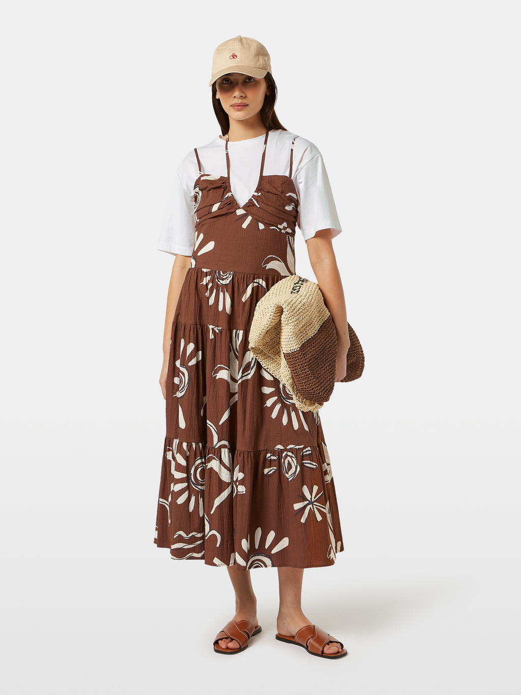 seersucker midi dress