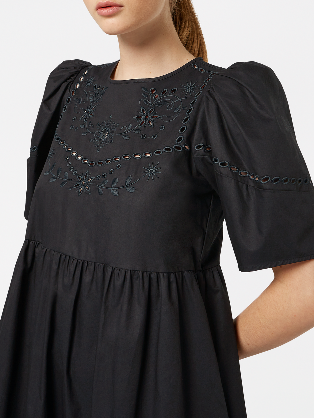 Cotton Twill Broderie Dress