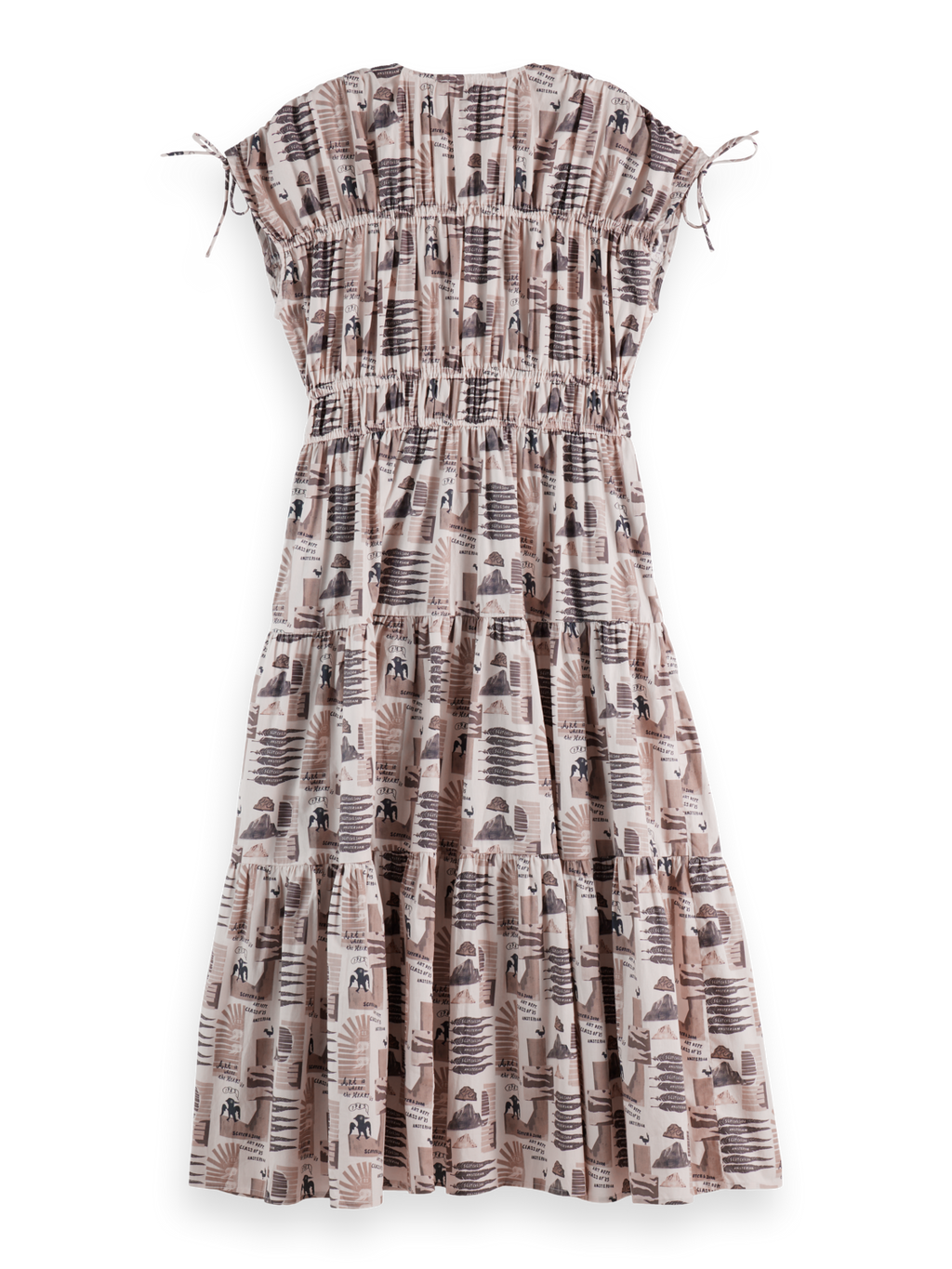 Gathered midi dress