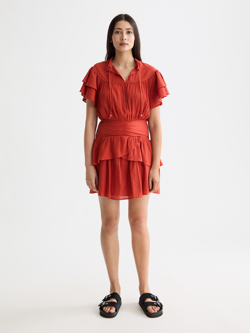 Ruffled mini dress