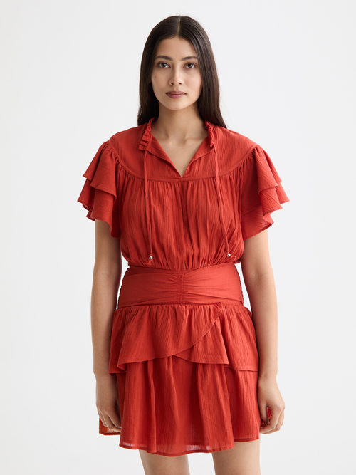 Ruffled mini dress