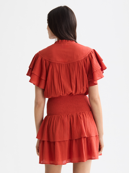 Ruffled mini dress