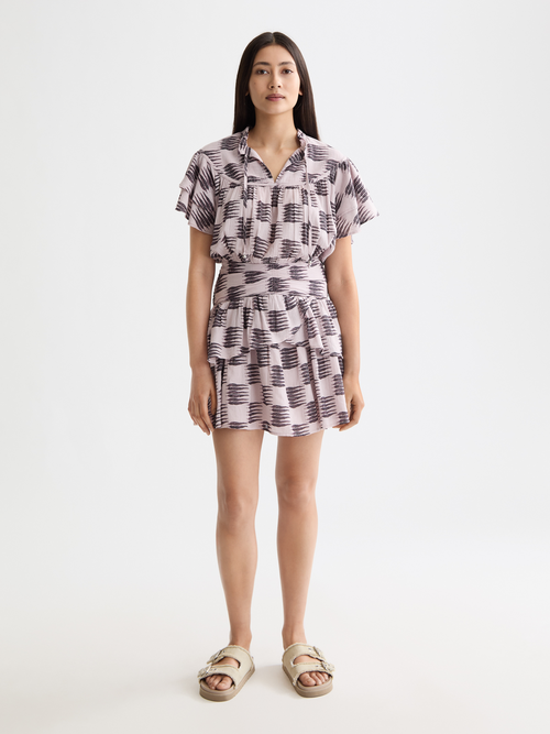 Ruffled mini dress