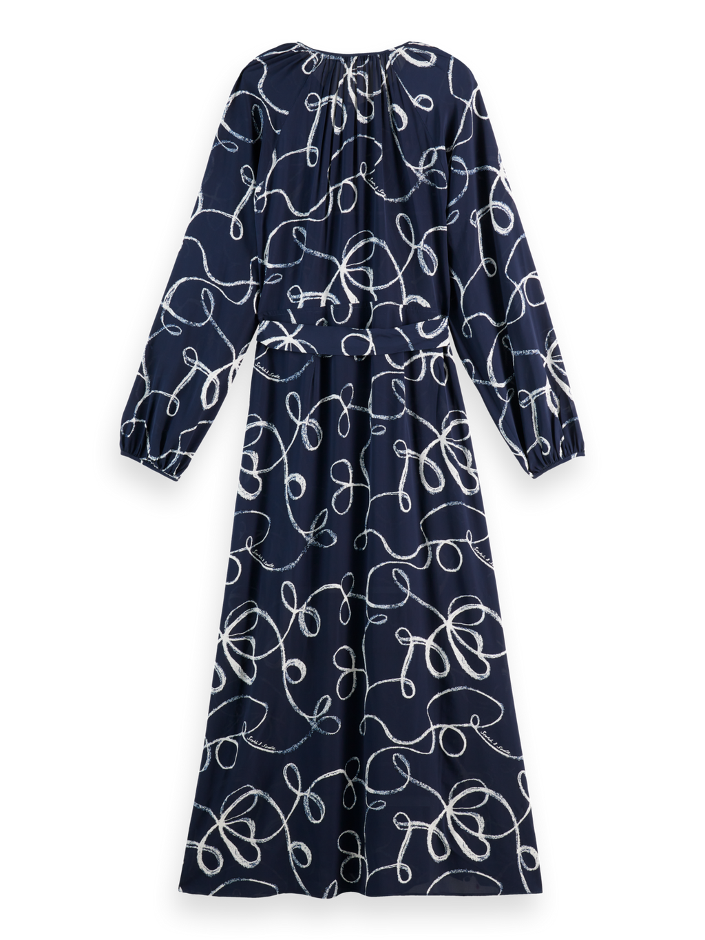 Midi print wrap dress