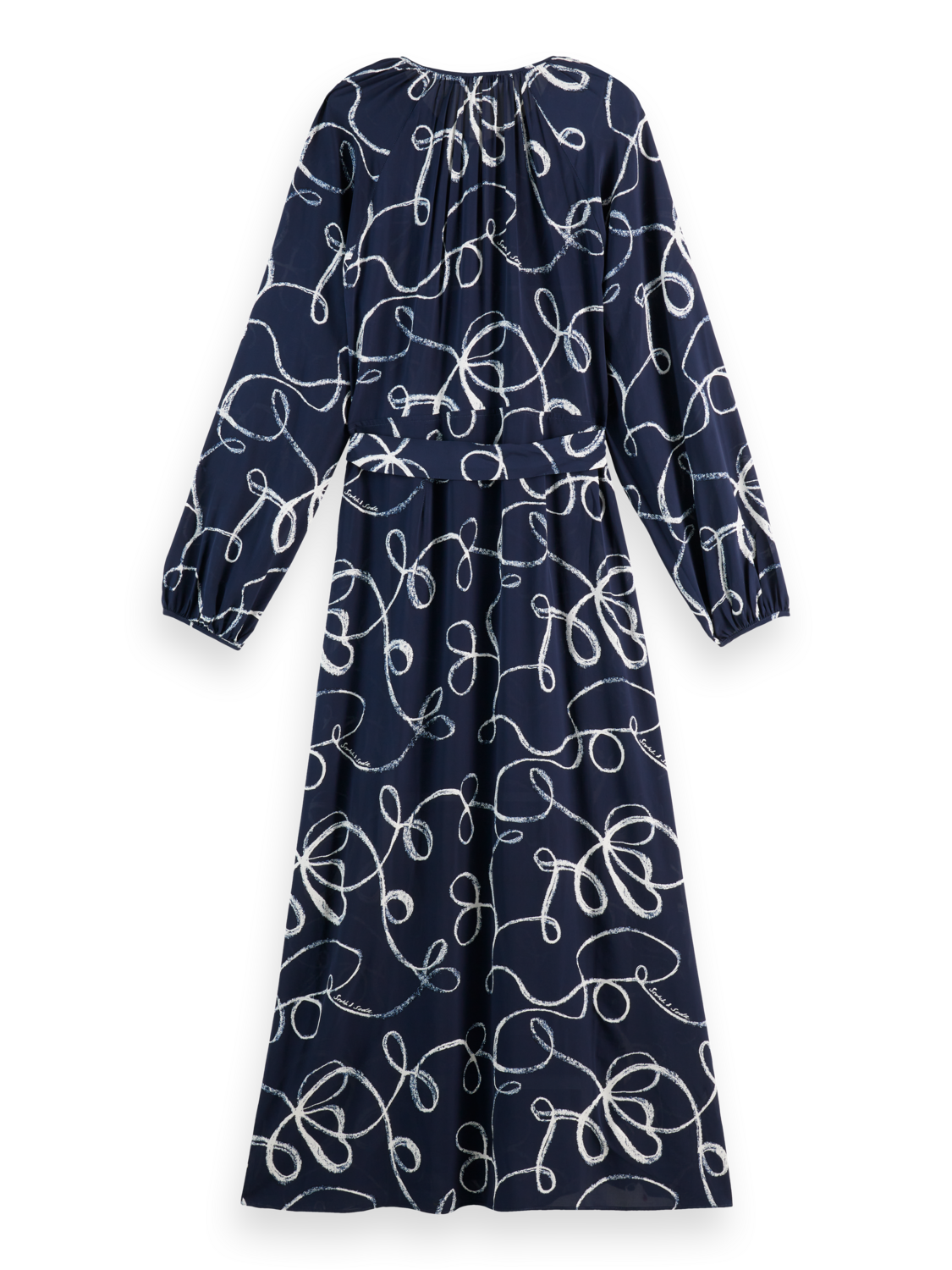 Midi print wrap dress
