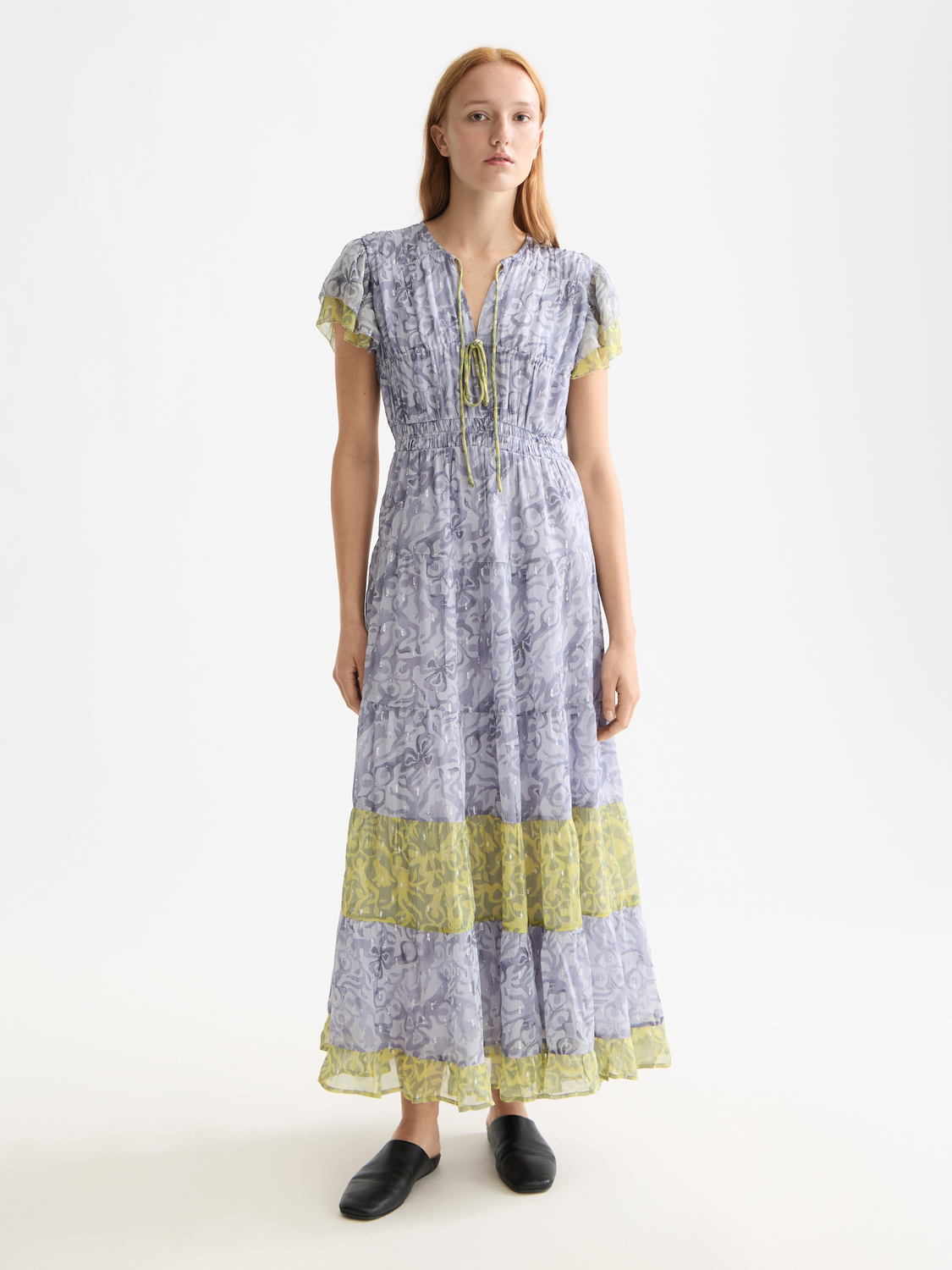 Gathered maxi dress