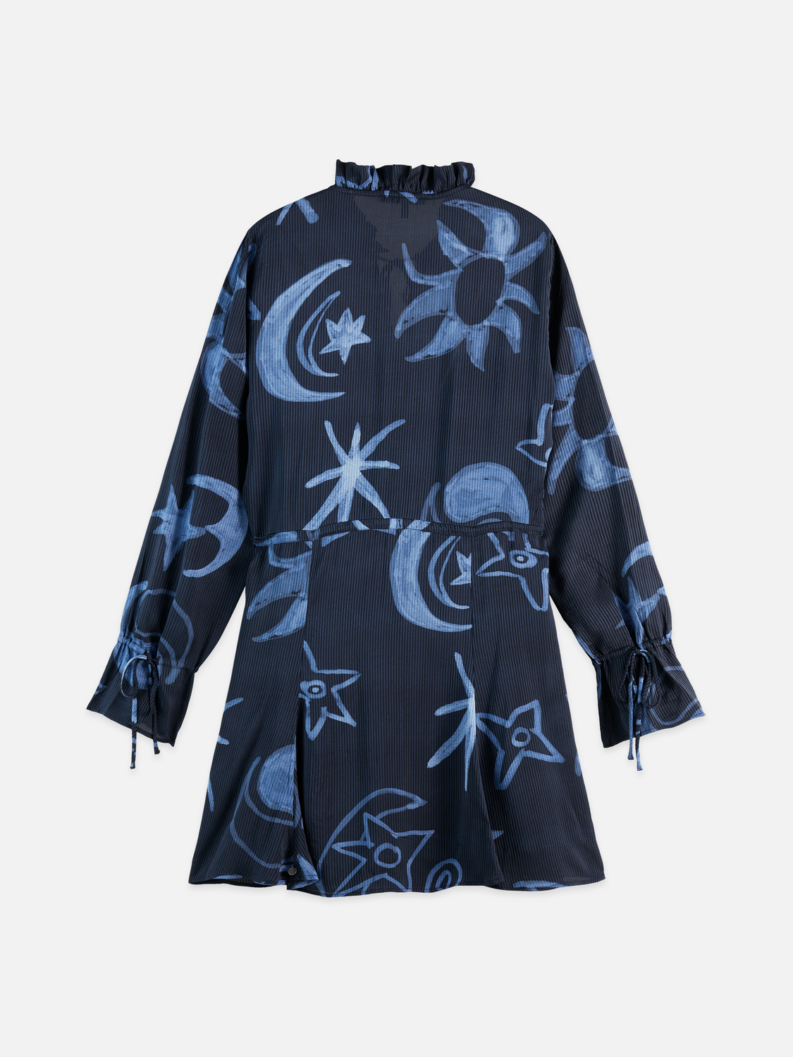 Printed long sleeved mini dress