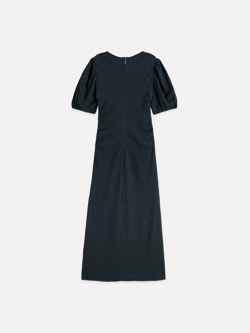 Open structured jersey midi dress