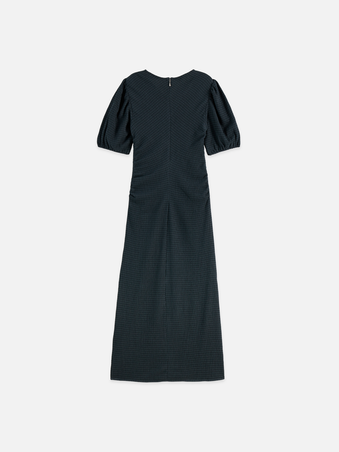 Open structured jersey midi dress