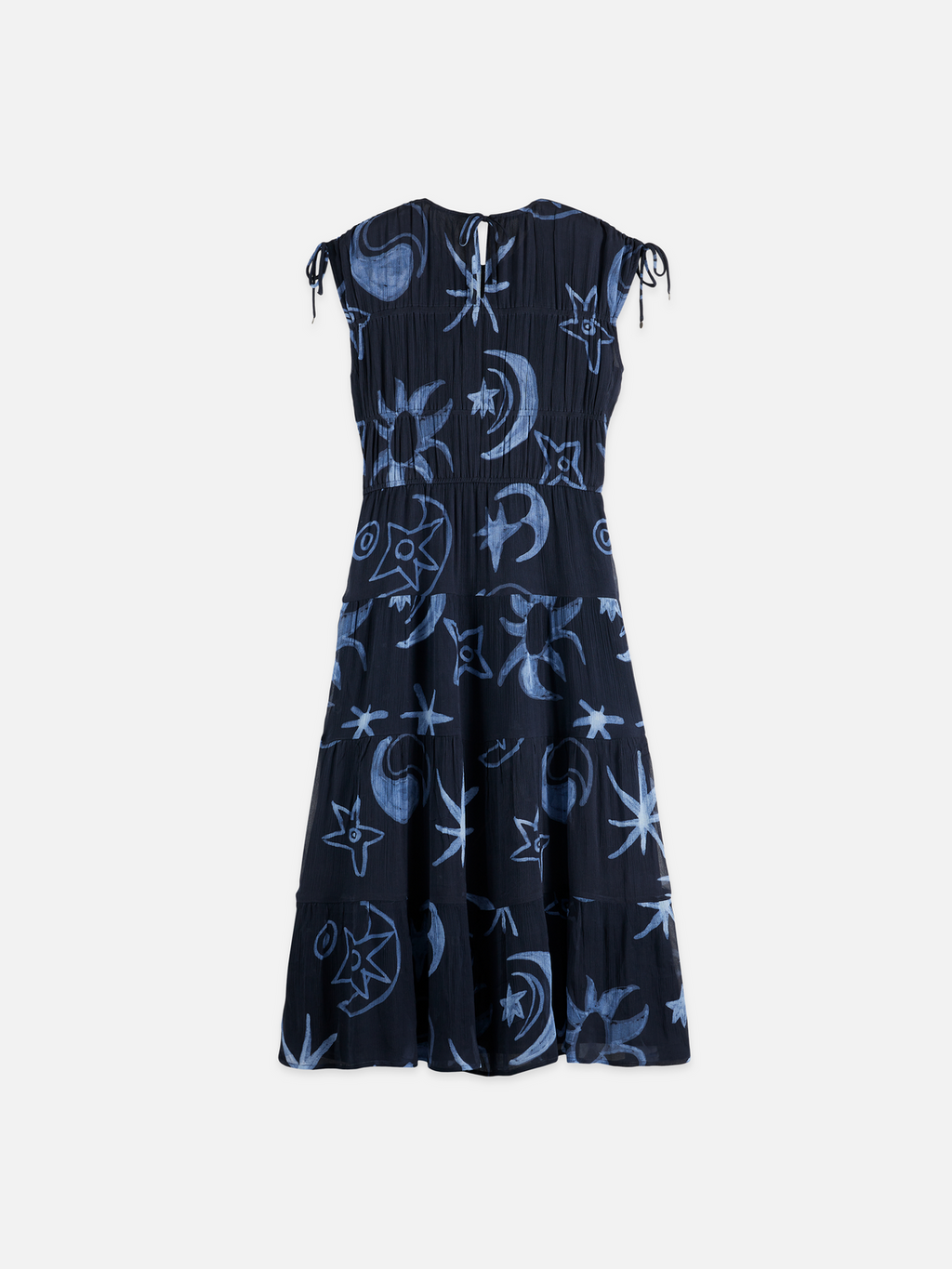 Gathered with ties midi dress