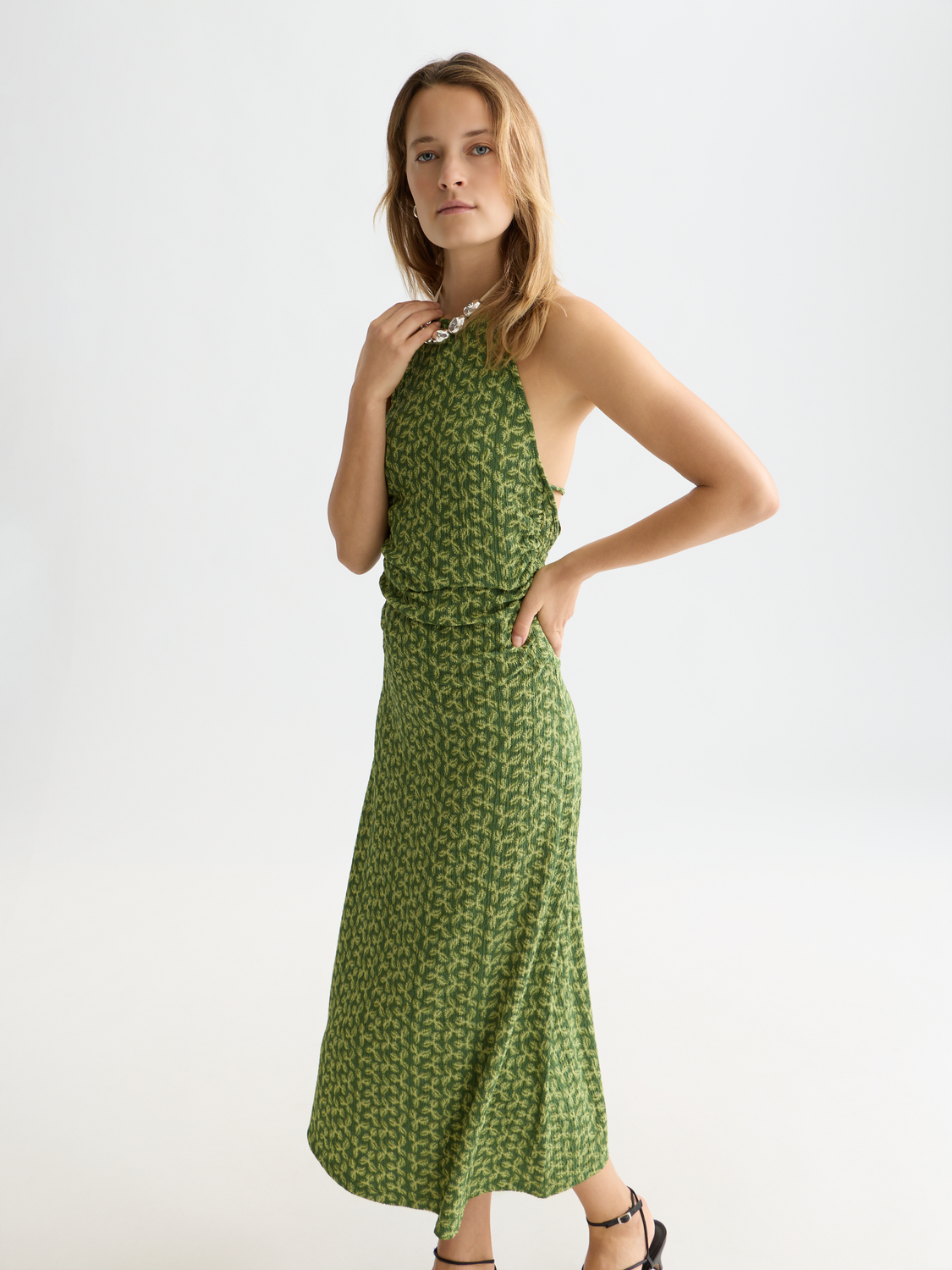 Open back midi dress