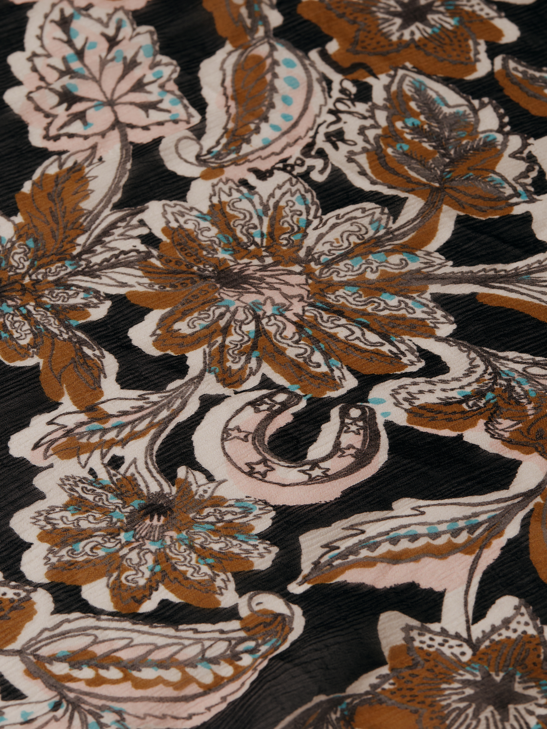 Printed chiffon midi day dress