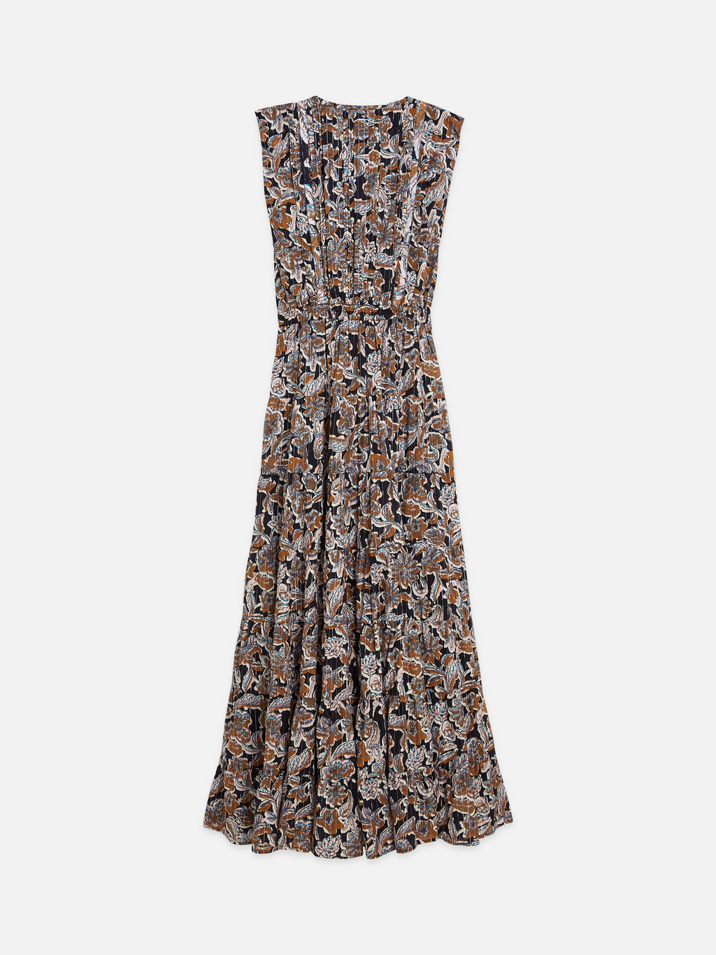 Printed tiered maxi dress
