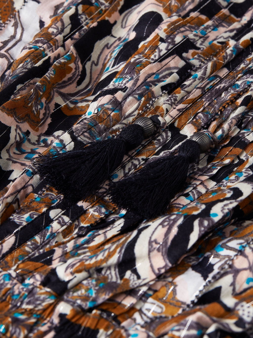Printed tiered maxi dress
