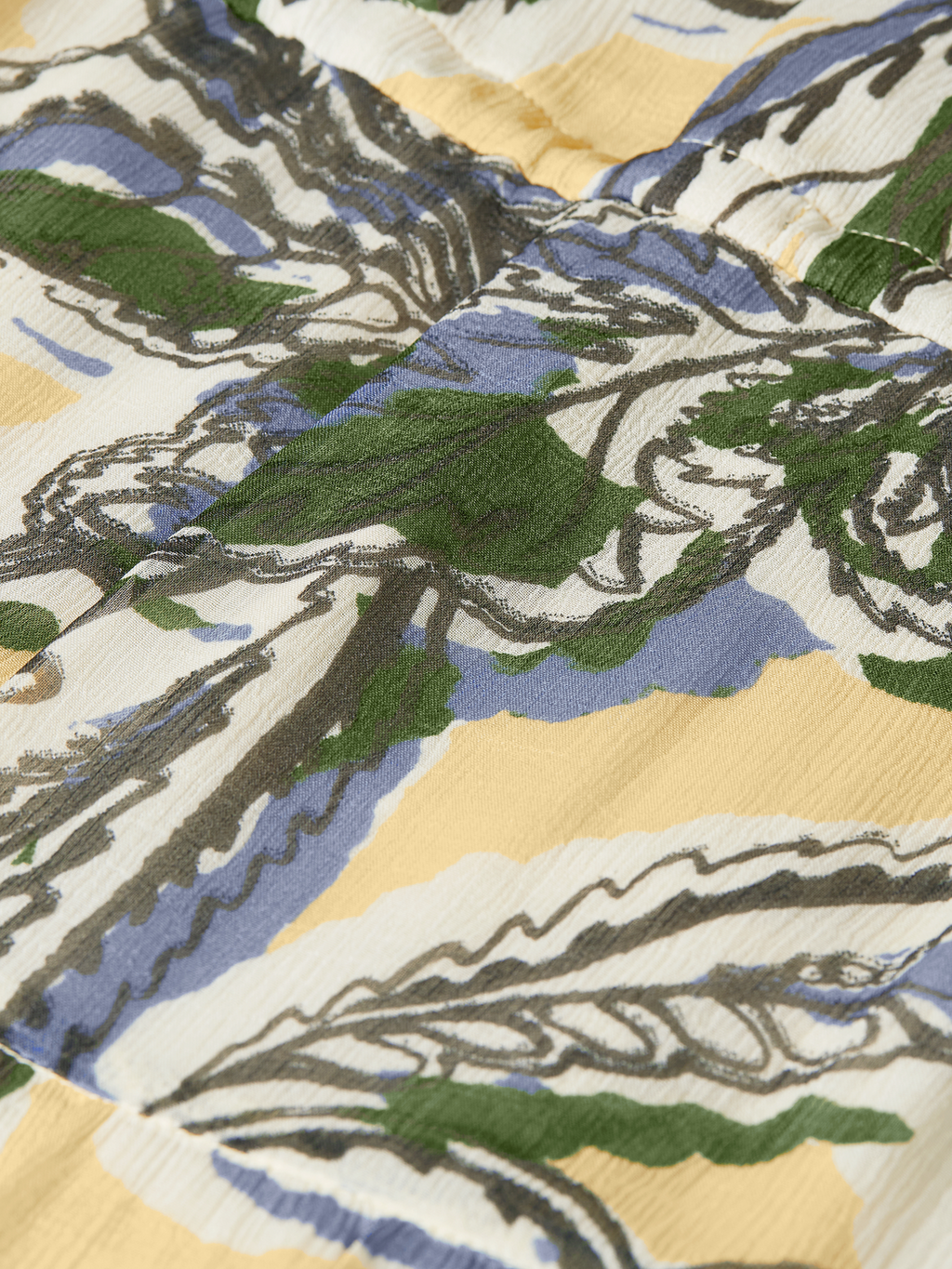 Tiered printed chiffon midi dress