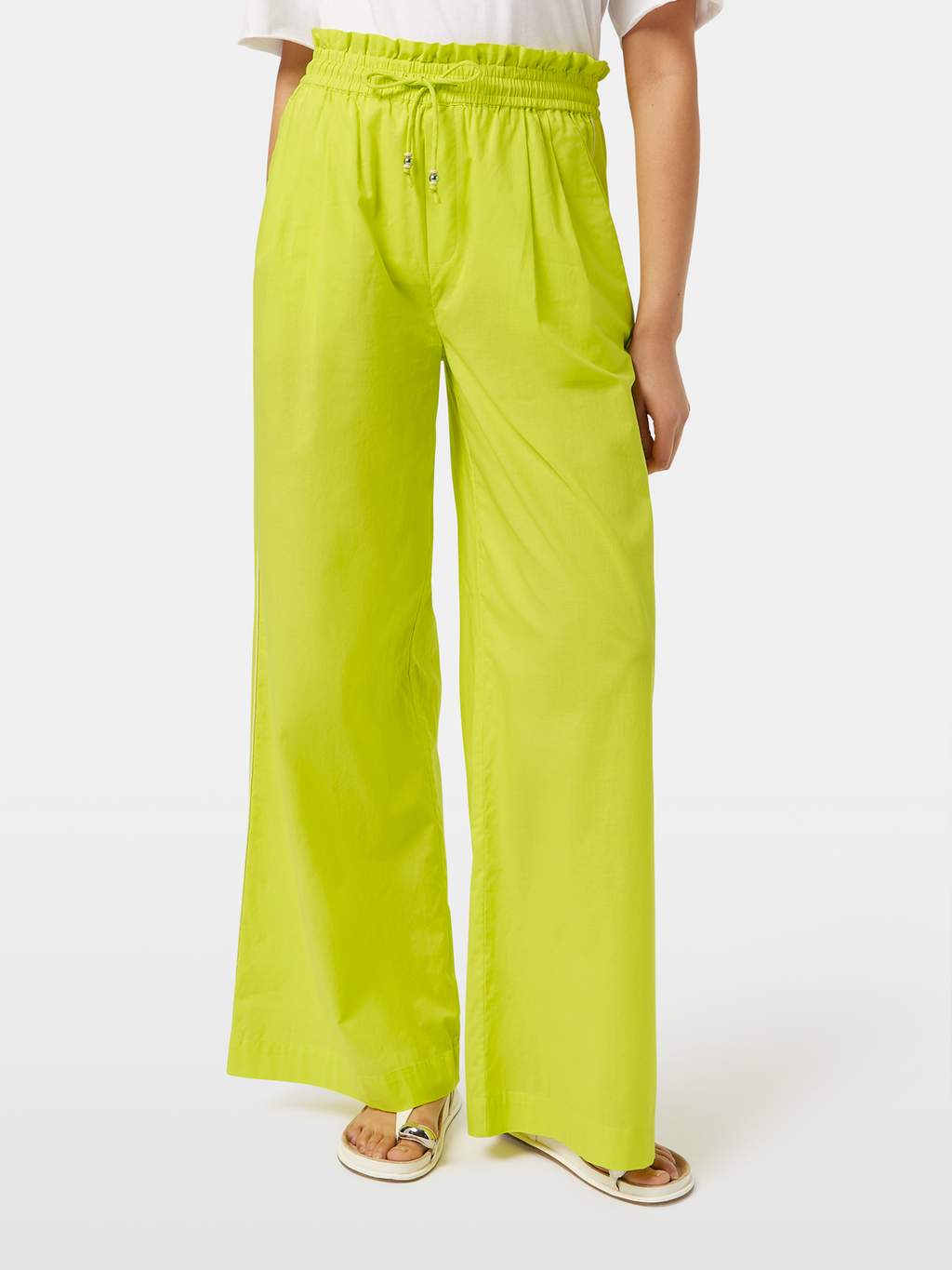 Cotton Voile Wide Leg Pants