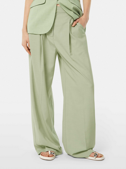 Rose high-rise wide-leg pants