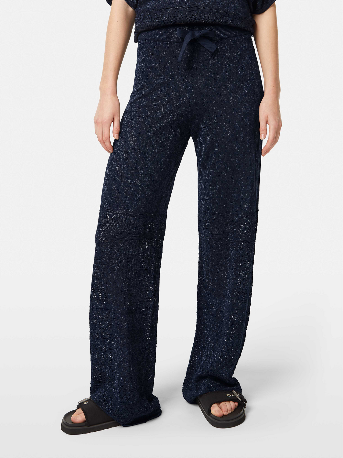Metallic Knitted Trousers