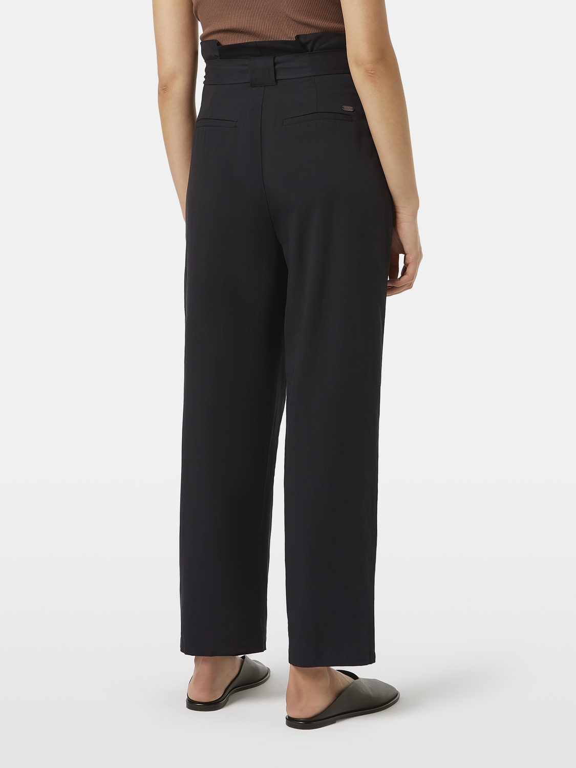 Daisy - High rise straight leg paperbag trousers