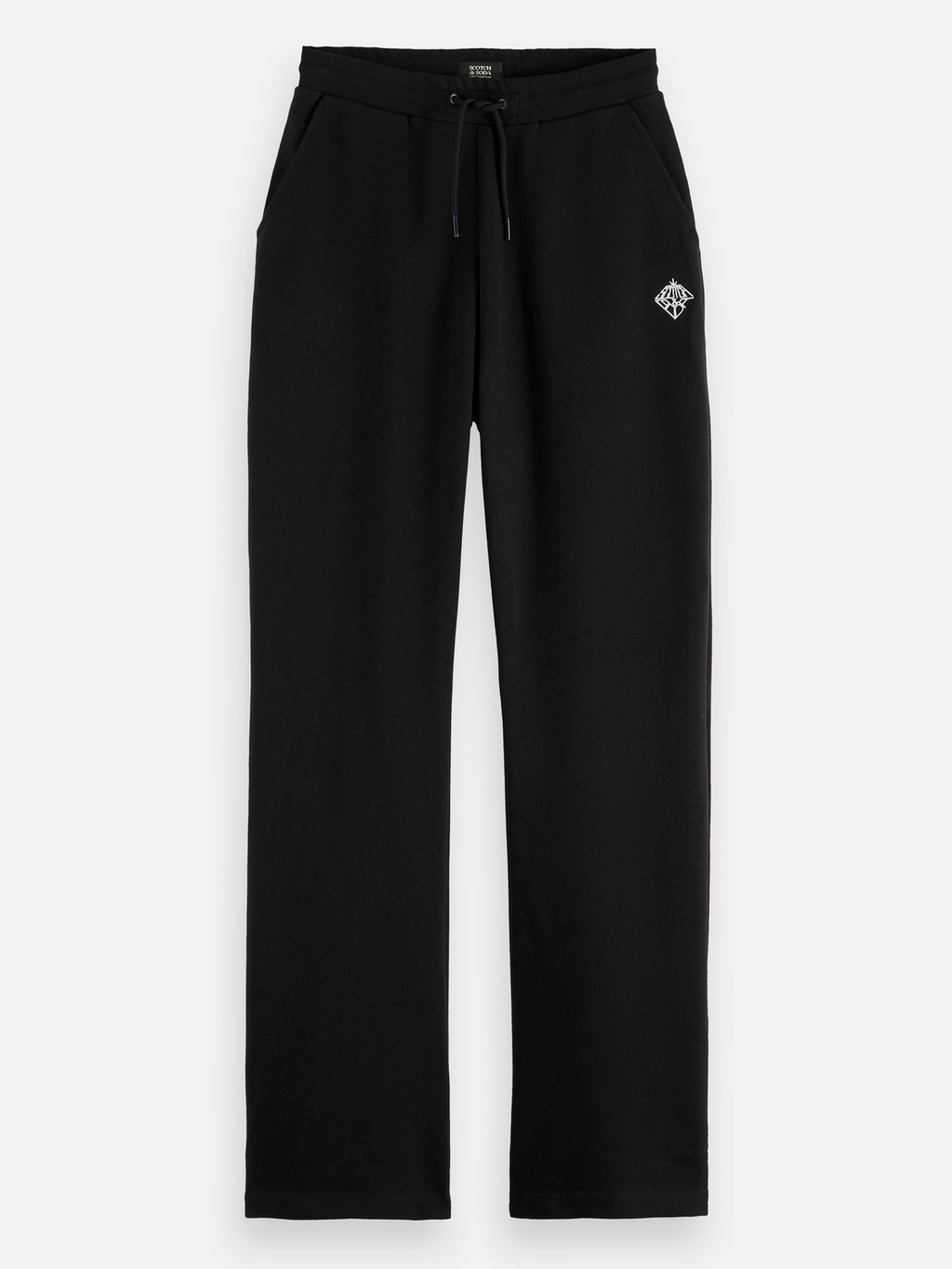 Artwork wide leg sweatpants - BLACK