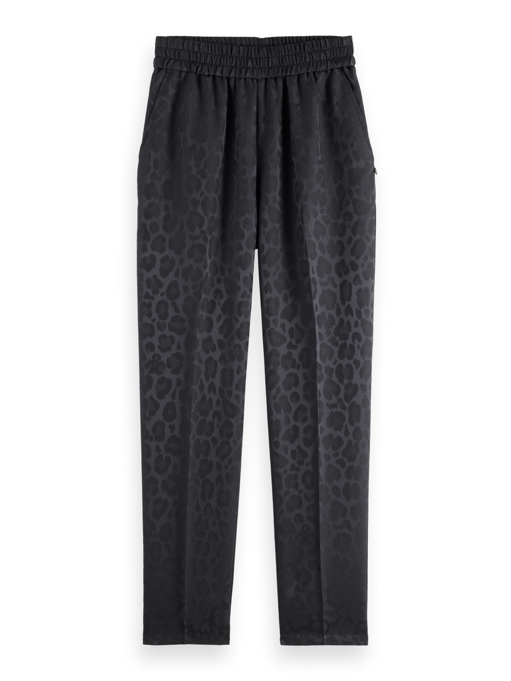 Maia mid rise tapered leg jacquard pant