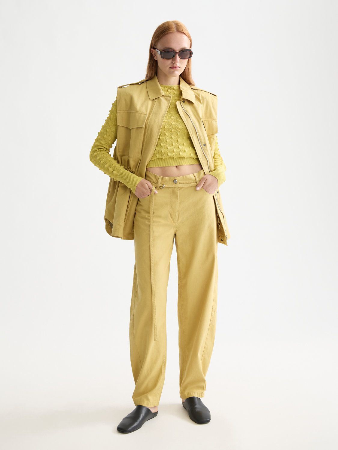 Lotus barrel leg seam detail pant
