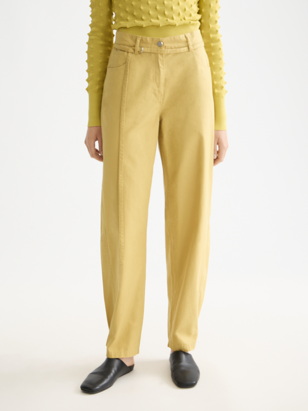 Lotus barrel leg seam detail pant