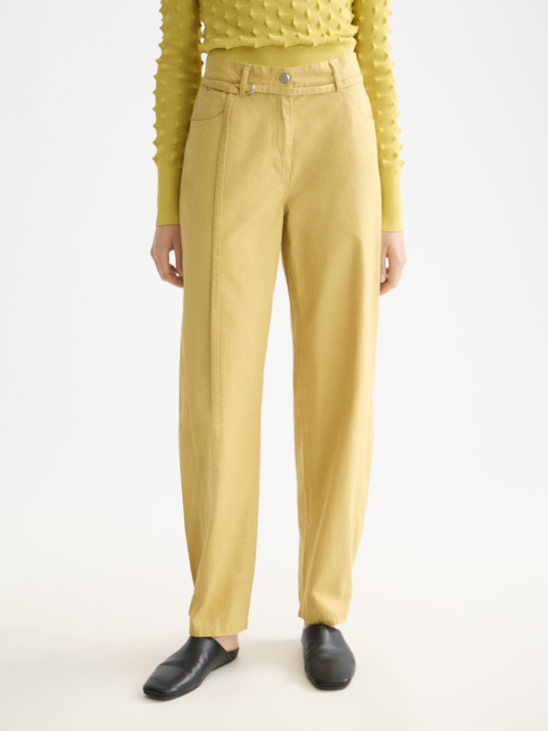 Lotus barrel leg seam detail pant