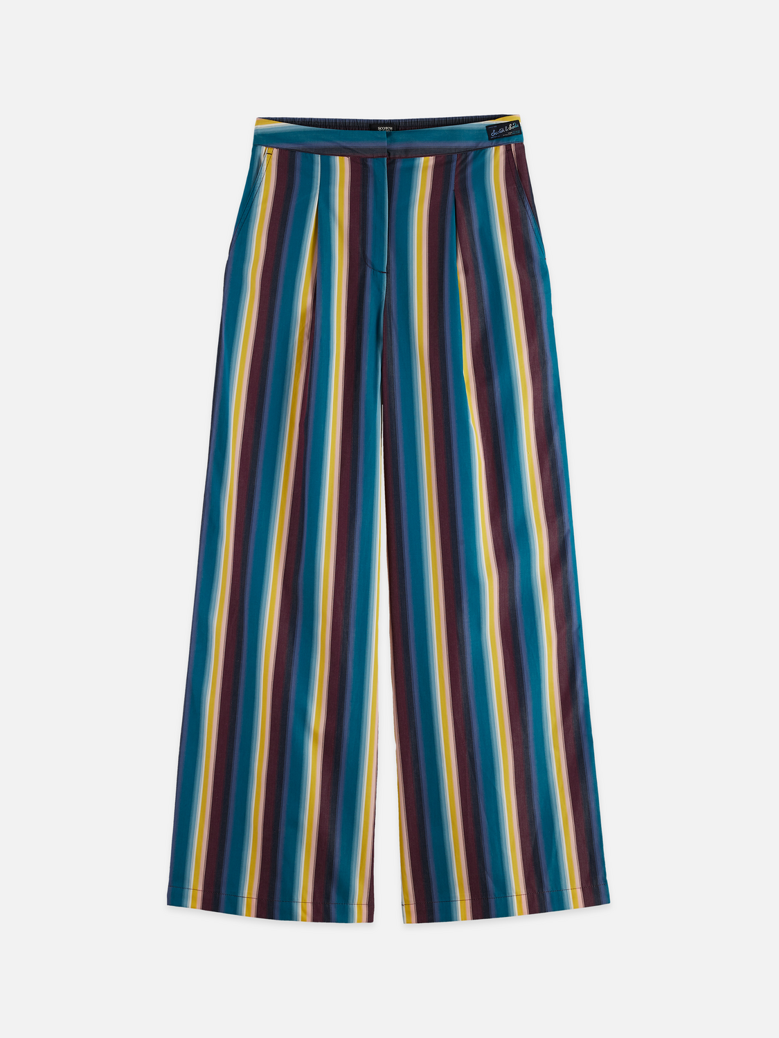 Eleni high rise wide leg striped pants