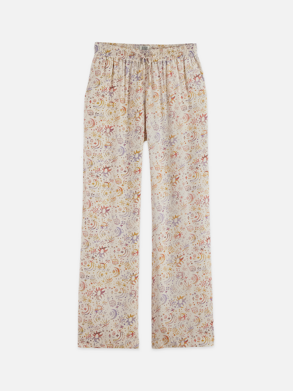 Gia mid rise wide leg printed pants