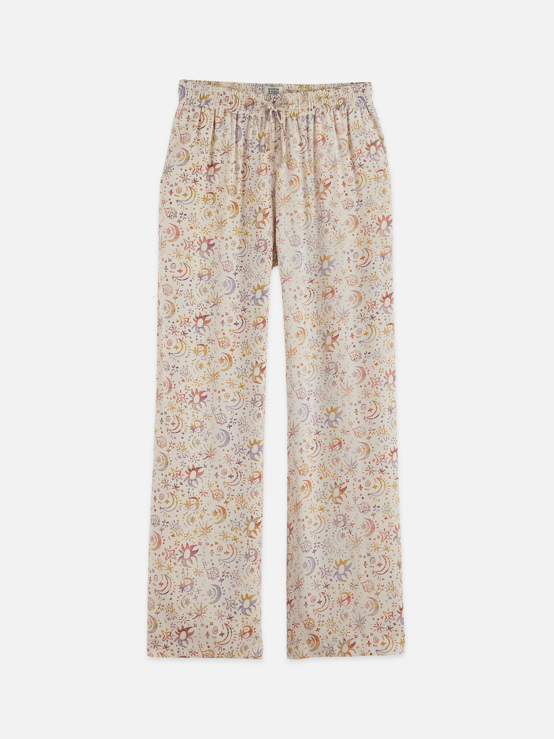 Gia mid rise wide leg printed pants