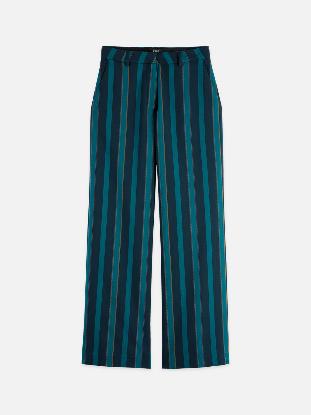 Edie high rise wide leg blanket stripe pants