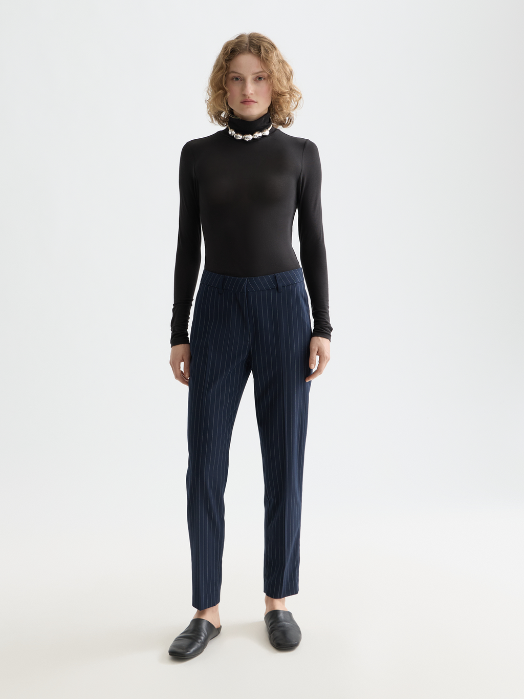 Essentials LOWRY PANT - NIGHT BLUE PINSTRIPE