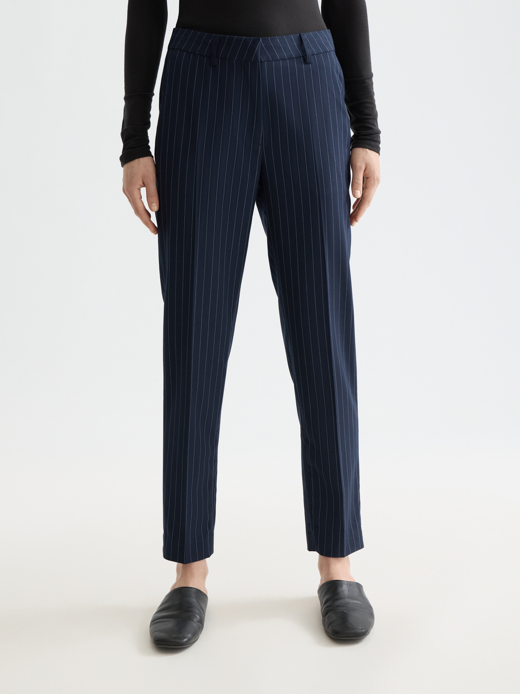 Essentials LOWRY PANT - NIGHT BLUE PINSTRIPE