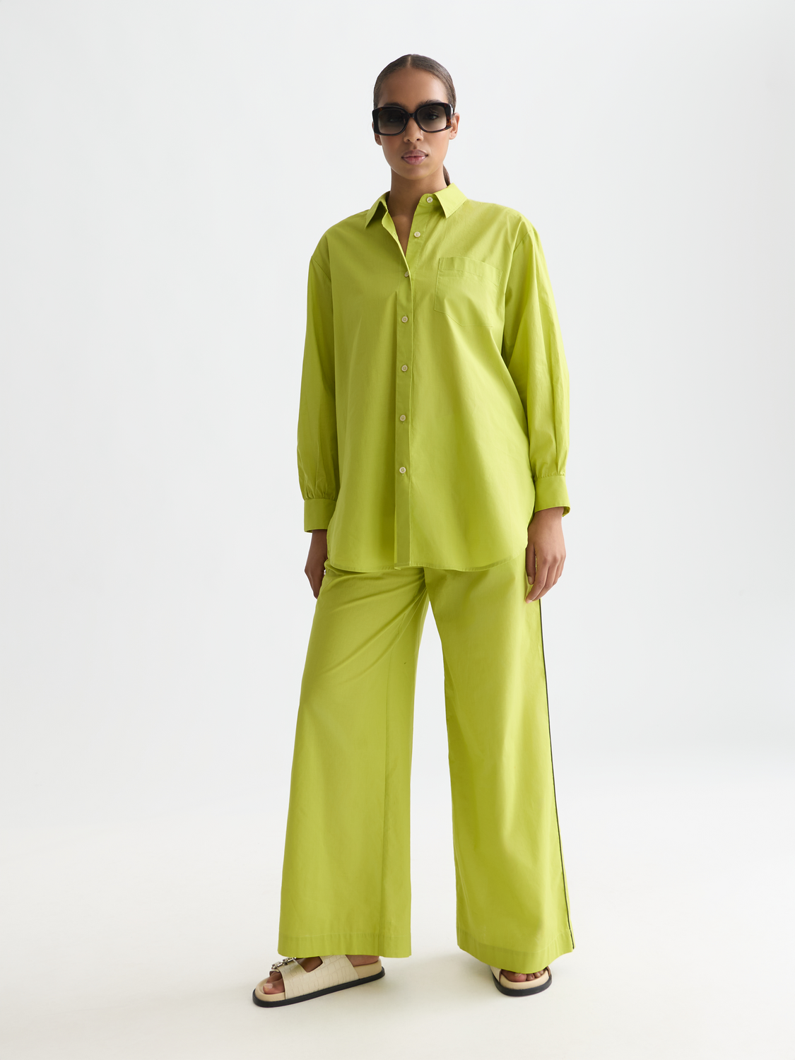 Cotton voile pull on beach pants