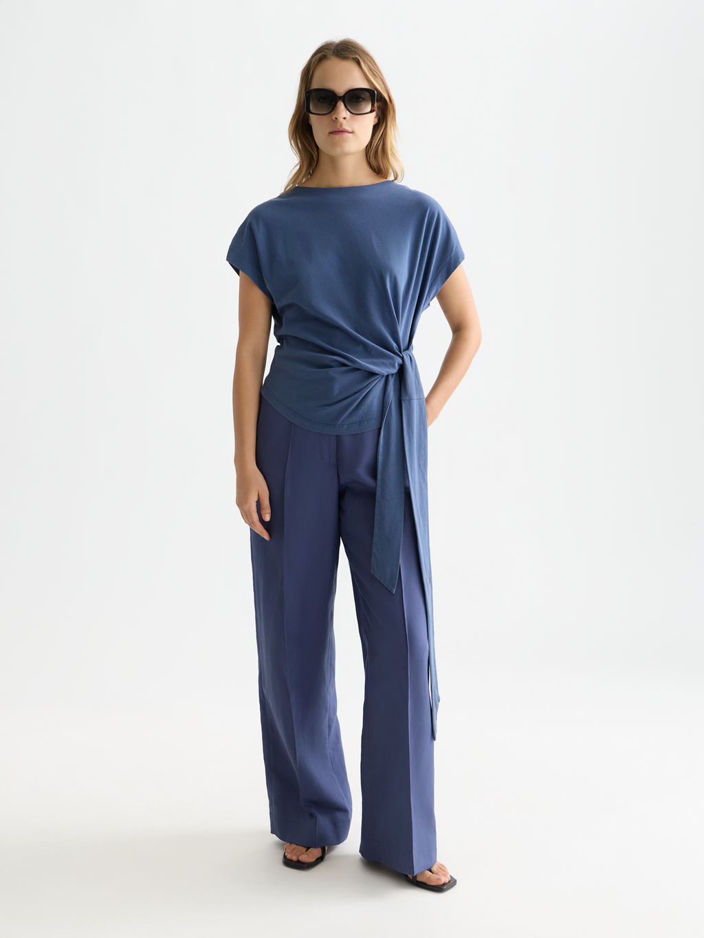 Lou - Lyocell high rise wide leg pants